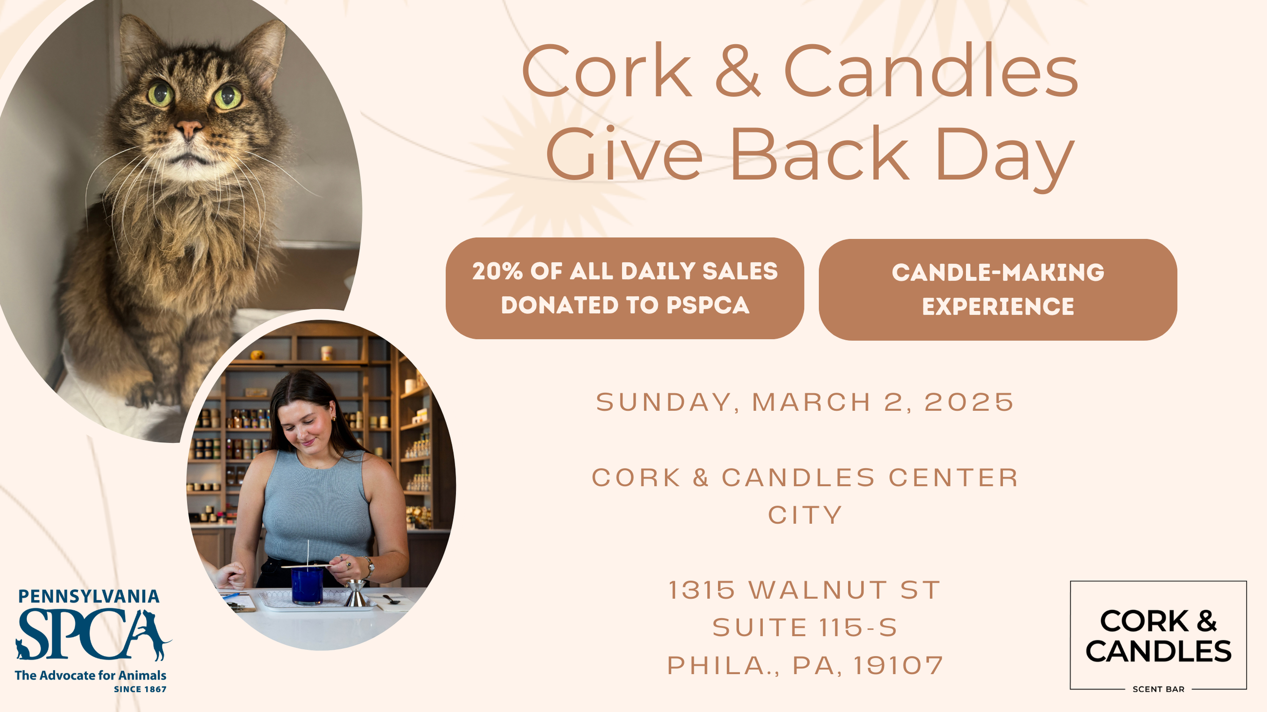 Featured image for “Pour a Candle, Help a Pup—Join Cork & Candles for PSPCA’s Give Back Day!”