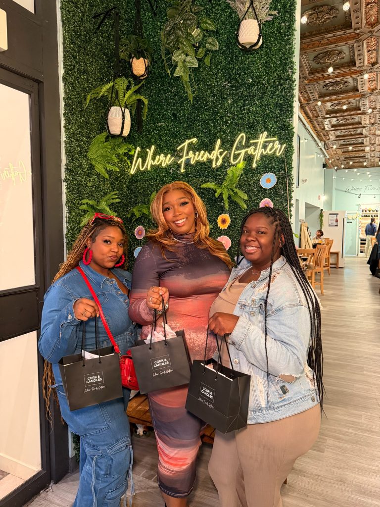 Women celebrating a bridal shower with candle making on the Main Line 